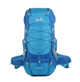 Large Capacity Nylon Backpack as a Hiking Backpack for Camping Trips (Color: blue2)